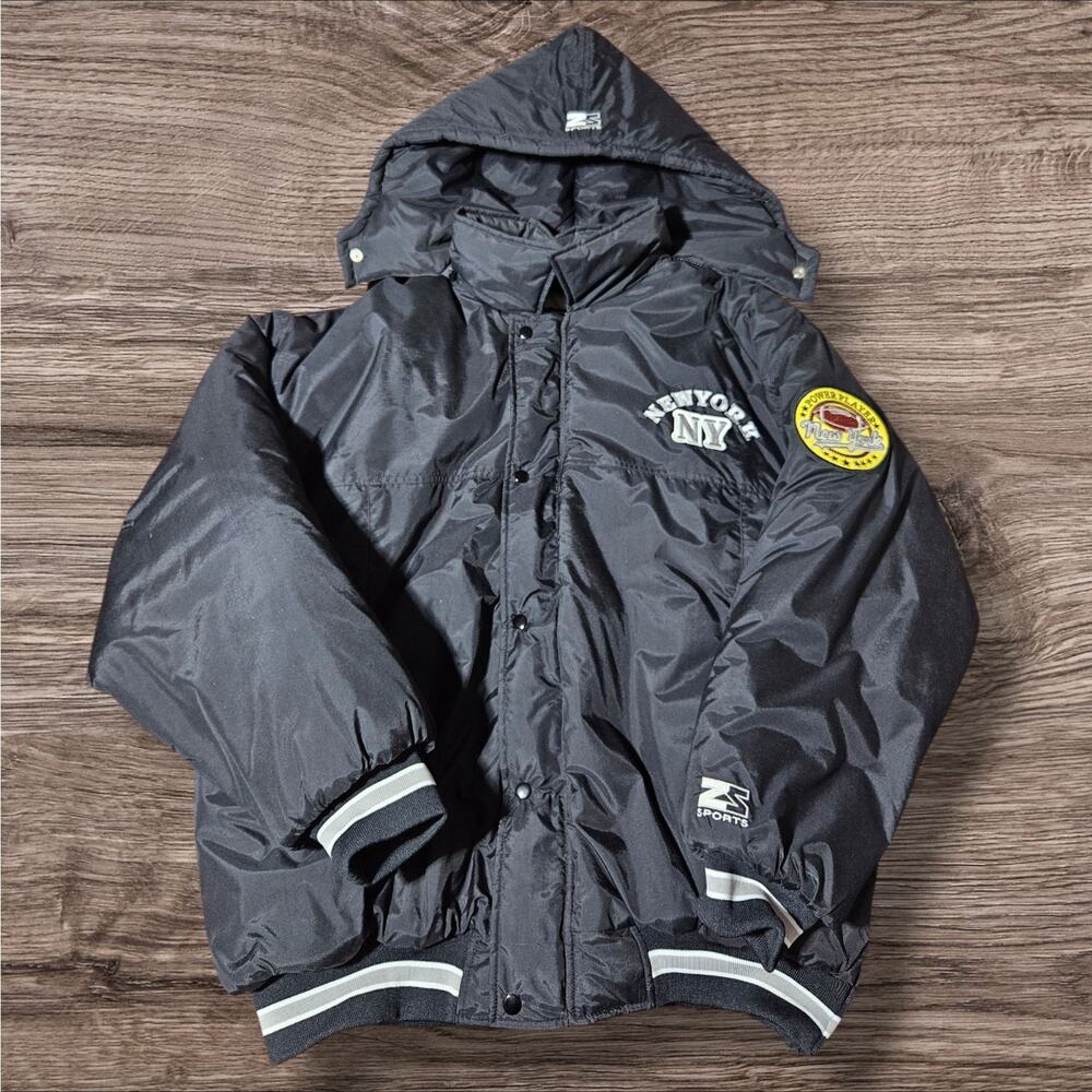 New York 1990s DEADSTOCK Bomber Jacket Vintage Zam ZZ Sports Football NFL 2XL - Picture 14 of 16